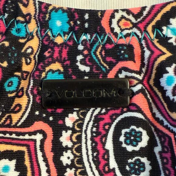 Volcom Women’s Tidal Motion Tie One-Piece Swimsuit Geometric Multi Size Medium - Picture 4 of 6